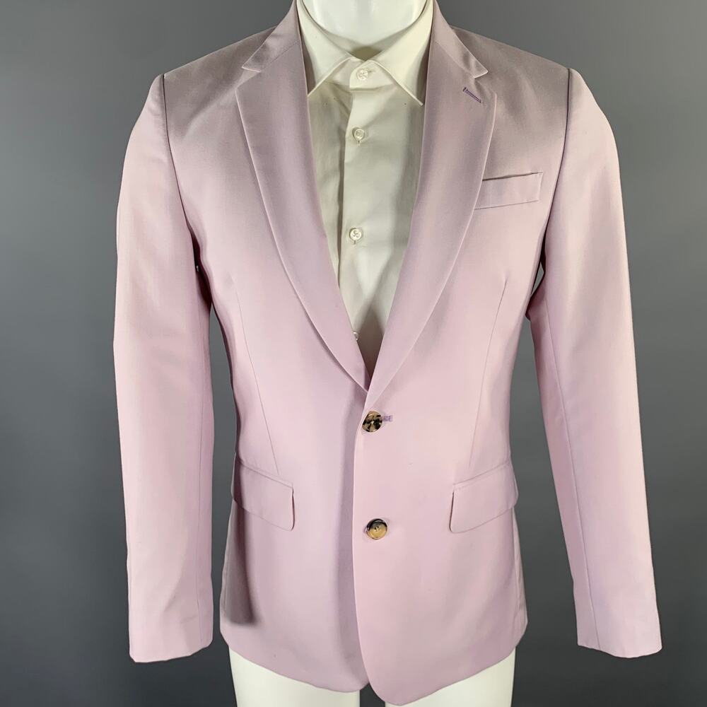 PAUL SMITH Chest Size 38 Lavender Wool Blend Notch Lapel Sport Coat